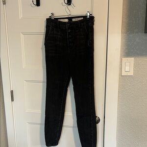 Pilcro and the Letterpress Black High Rise Jeans